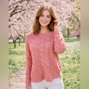 Roberto Collina cashmere cableknit sweater Sz L